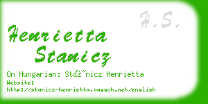 henrietta stanicz business card